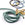 Beads wholesaler Braided round leather cord Turquoise green - 3mm (50cm)