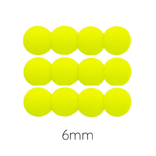 Buy Czech Glass Round Beads fluo Neon yellow 6mm (50)
