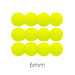 Czech Glass Round Beads fluo Neon yellow 6mm (50)
