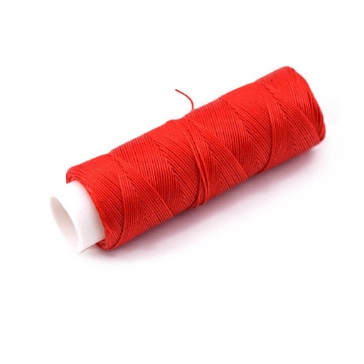 Braided waxed polyester cord RED 0.35mm - 40m