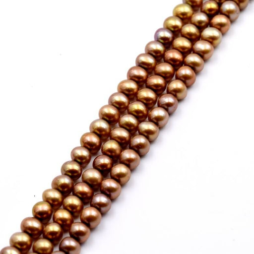 Freshwater pearls light bronze potato - 5-5.5mm (1 strand)