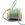 Beads wholesaler Braided cotton cord with green and beige gold thread - 2mm (2m)