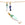 Beads wholesaler Turquoise and White Enamel Fish Pendant in Gold-Plated Steel 19x5mm (1)