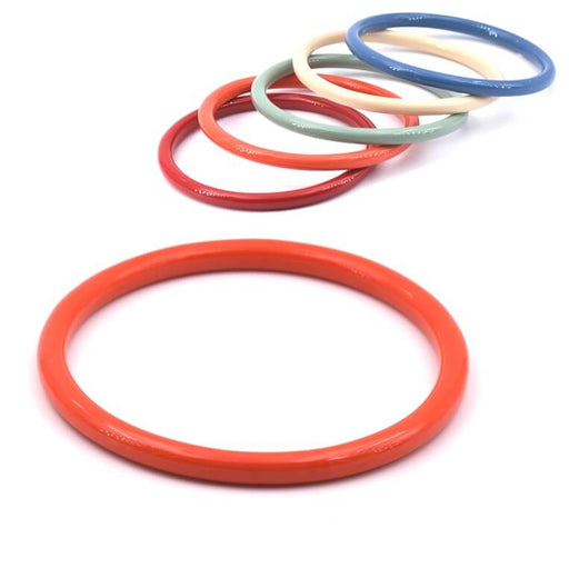 Buy Orange Resin Bangle Bracelet 6mm - 68cm Inner Diameter (1)