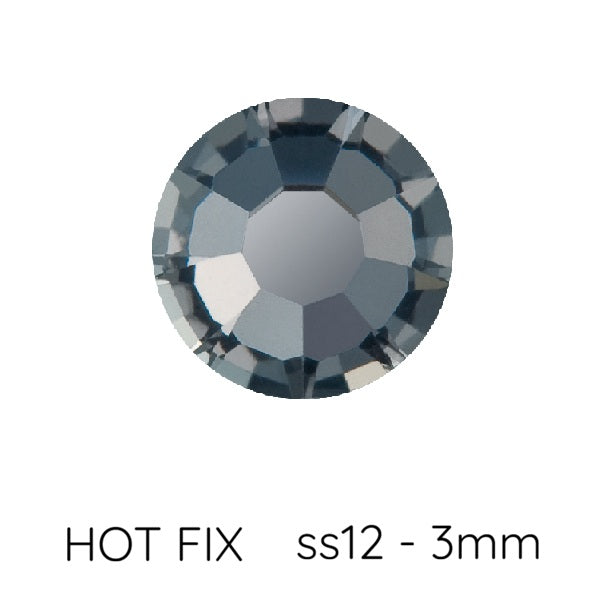 Flatback Hotfix Preciosa Crystal NightFall - ss12-3mm (80)