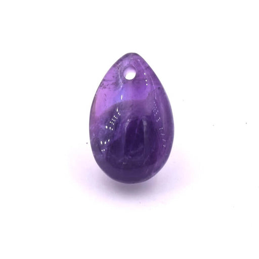 Buy Drop pendant Amethyst - 17x13x3-5mm - Hole: 1mm (1)