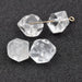 Quartz crystal polygon beads10x7mm - hole: 1mm. Due to the natural nature of the stone, size and shape of beads are different.