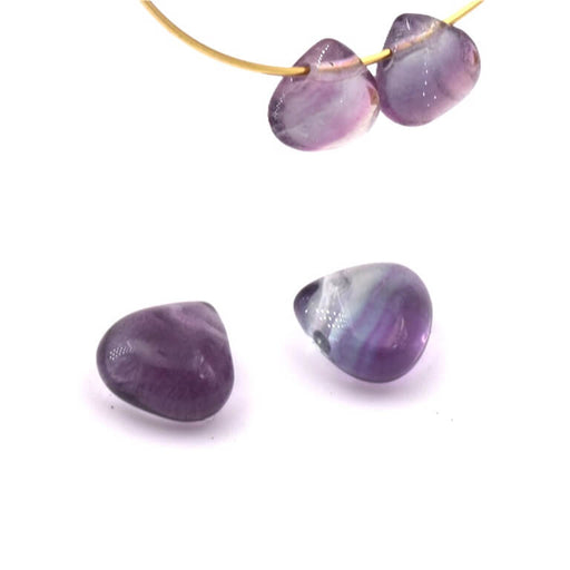 Natural Fluorite Pear Drop Pendant 8x8mm