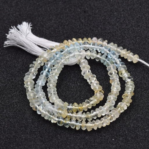 Buy Aquamarine Multi Bicone Button Beads 4-4.5x2-3mm (1 Strand - 34cm)
