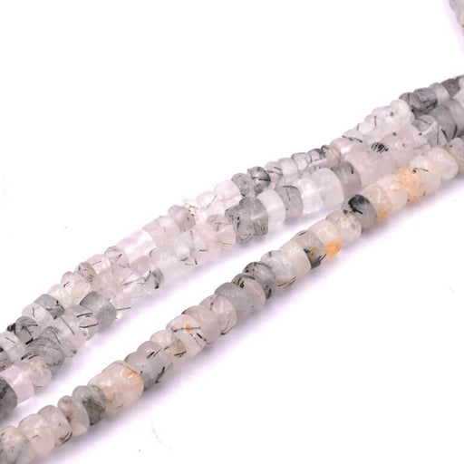 Heishi bead Rutile Quartz rondelle 5-6x2-4mm (1 Strand-32cm)