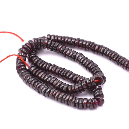 Buy Heishi bead rondelle Garnet 5-6x2-4mm (1 Strand-31cm)