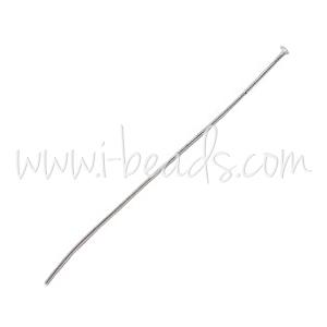 Headpins metal silver plated 65mm (144)