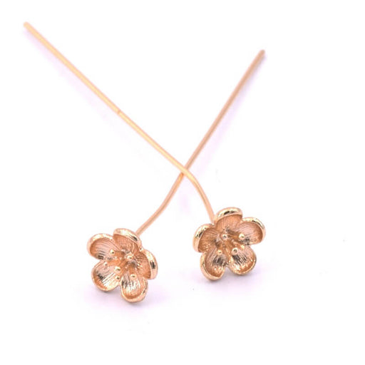Buy Head pin Golden brass buttercup flower - 48mm (2)