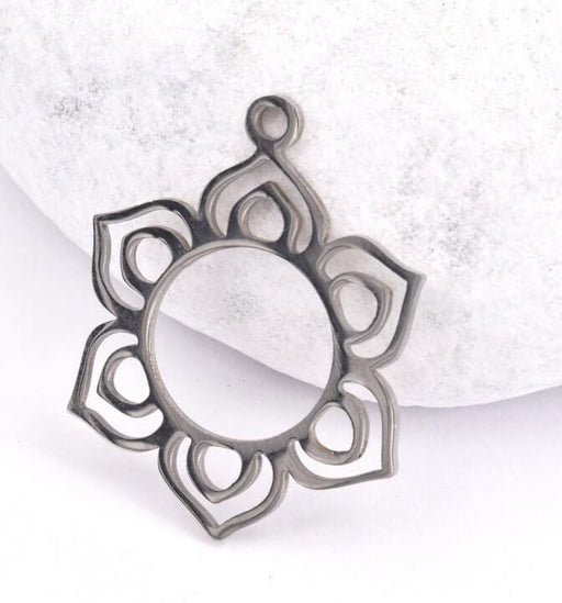 Buy Medal Pendant Sun Flower Stainless Steel - 25mm (1)