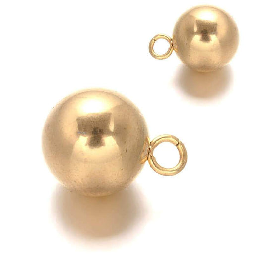 Buy Round Pendant Ball Stainless Steel Golden 6mm (4)