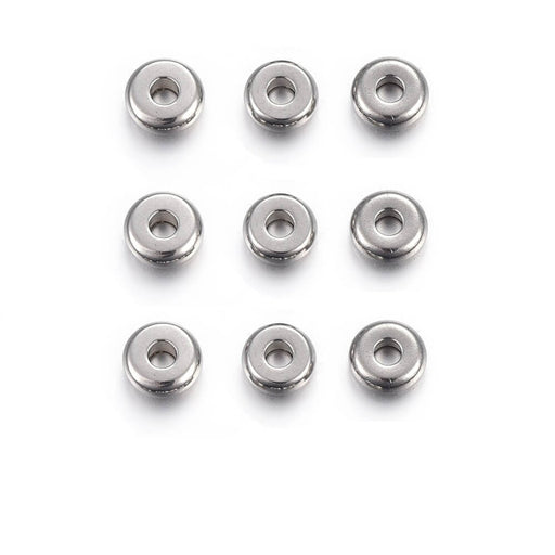 Buy Heishi Bead Spacer Stainless Steel 3.8x1mm (10)