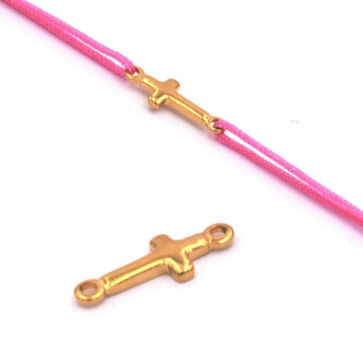 Buy Cross Link Connector Gold Stainless Steel 9x5mm (2)