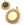 Beads wholesaler Sun Round Pendant For 10mm Cabochon - 20mm Gold Stainless Steel (1)