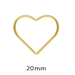 Ring Connector Heart Gold Stainless Steel 20x1mm(1)