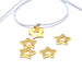 Pendant Hollow Star Stainless Steel Gold 11mm- Hole: 1,5mm (4)