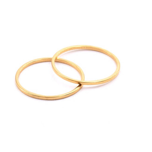 Buy Ring Round Connector Gold Stainless Steel 20mm (2)