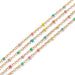 Chain Very thin Stainless Steel and Enamel Colors Mix 1mm (50cm)