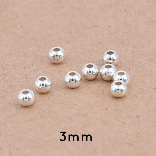 Buy Round Beads Stainless Steel Silver - 3x2mm - Hole: 1.2mm (20)