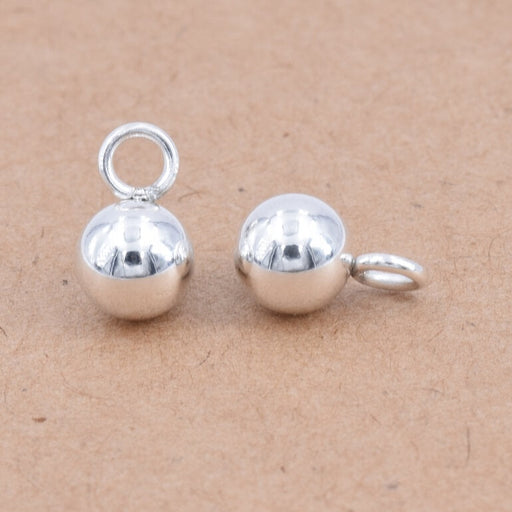 Buy Round Pendants Balls Stainless Steel Silver 6mm (4)