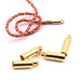 Cord ends 8x2.5mm Golden Stainless Steel - Hole: 1.5mm (4)