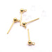 Stud Earrings Ball Golden Steel 15x5x3mm and Ring and stopper (4)