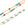 Beads wholesaler Chain Golden Steel and Miyuki Delica Red and Turquoise (20cm)