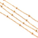 Chain satellite Steel GOLD - 1.5mm beads 2mm (50cm)
