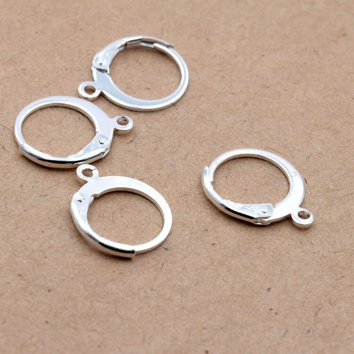 Stainless Steel Leverback Earring- Silver 12mm (4)