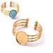 Ring adjustable Stainless Steel Gold For Cabochon 10x8mm (1)