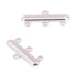 End Cap Clasp 3 Rows Stainless Steel - 20x10mm (2)