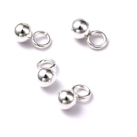 Buy Round Pendant Balls Stainless Steel Silver 3mm (4)