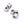 Beads Retail sales Cylinder tube bead stainless steel 6x4mm - Hole: 2.5mm (5)