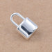 Charm padlock stainless steel silver - 13x8mm (1)