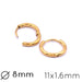 Huggie hoop earrings Gold steel - 11x1.6mm (2)