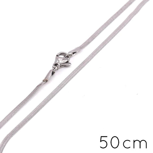 Buy Snake Chain Necklace Stainless Steel 50cm - 2.5mm (1)