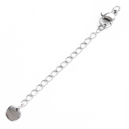 Buy Lobster Clasp and extender chain 5cm with Medal stainless steel (1)