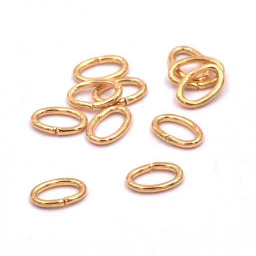 Buy Jump Ring Oval Gold Plated Quality 6x4mm (10)