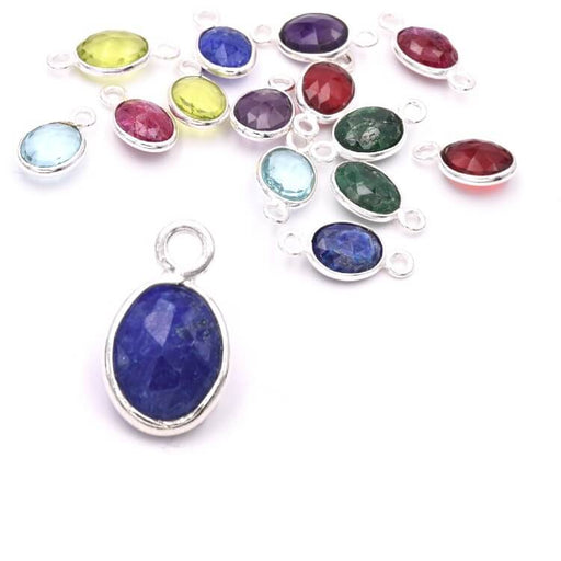Pendant Oval Lapis Lazuli Set Silver 925 - 9x7mm (1)