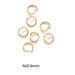 Jump Rings Gold Stainless Steel 4x0.6mm (40)
