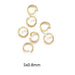 Jump Rings Gold Stainless Steel 5x0.8mm (40)