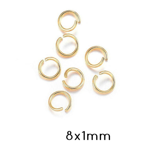 Buy Jump Rings Long Lasting Gold Stainless Steel 8x1mm (5)