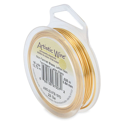 Artistic Wire Brass Copper Wire Anti-tarnish Gauge 22 -13.7m (1)