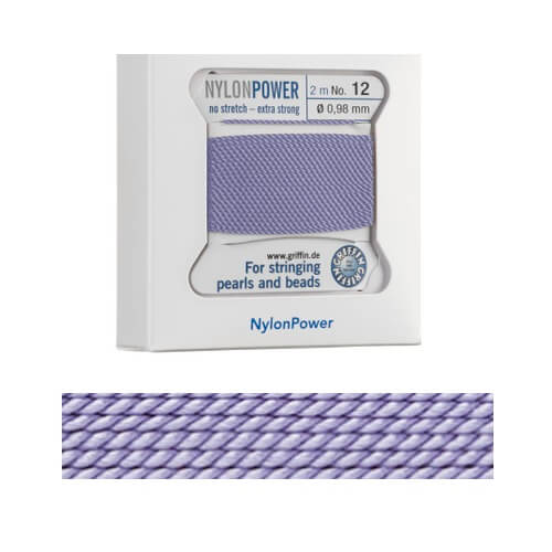 Nylon Thread 0.98mm Lilac per 2m with needle (1)
