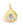 Beads wholesaler Medal Charm Pendant Drop With Zircon Gold Plated Quality 13mm (1)