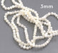 Natural white Shell round bead 3mm Hole: 0.6mm - Strand 39cm (1 strand)